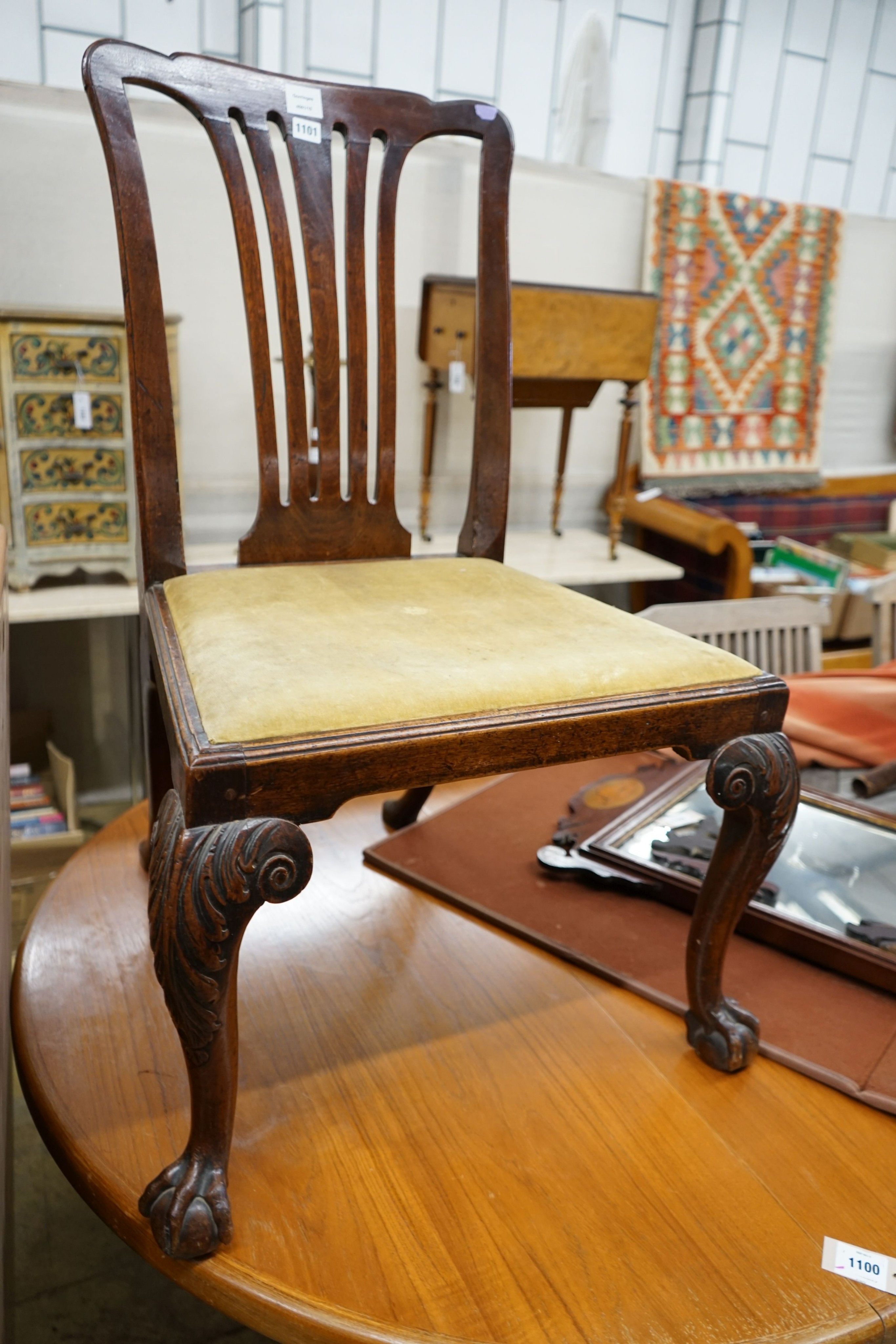 A George III mahogany dining chair